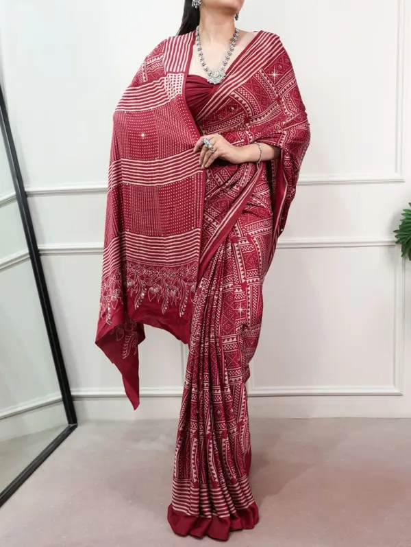 Ajrakh Sarees Wholesale